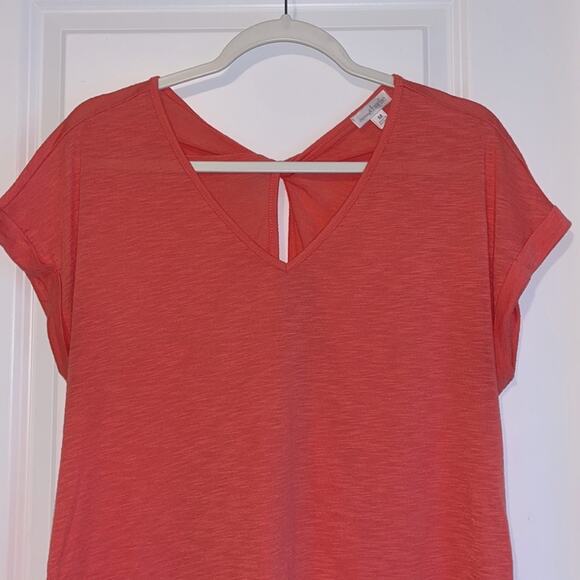 Charming Charlie Coral Slub Knit Top - Picture 2 of 10